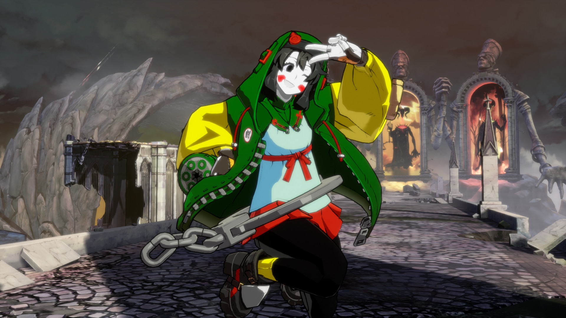 Chihiro as Bridget from Guilty Gear