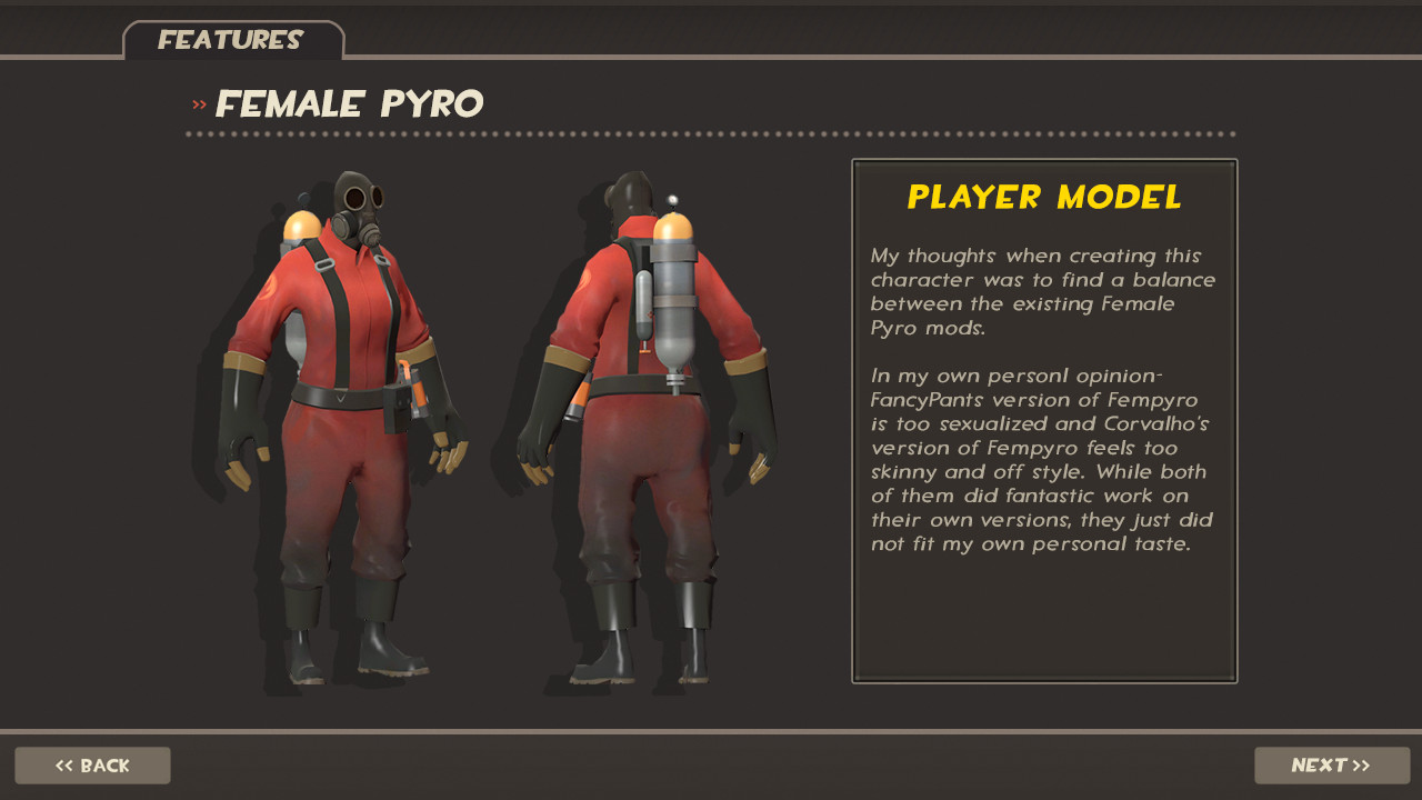 The Female Pyro [team Fortress 2 Classic] [mods]