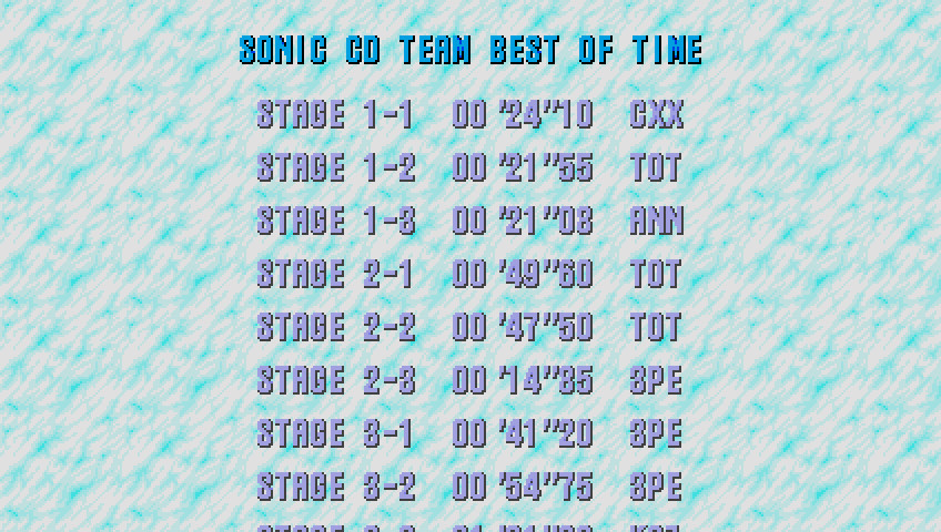 Sonic CD Secret Message