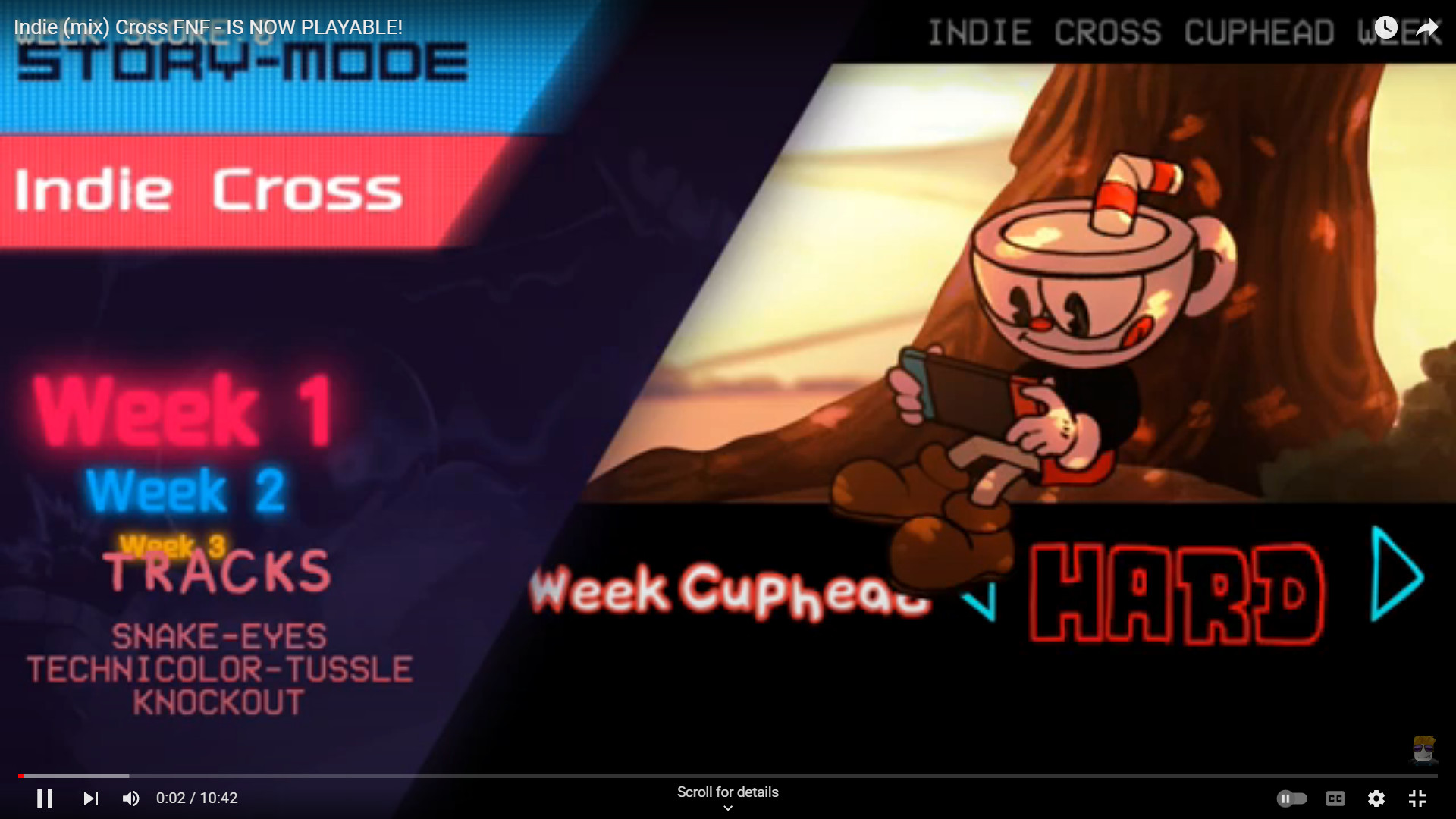 Playable Indie Cross Cuphead [Friday Night Funkin'] [Mods]