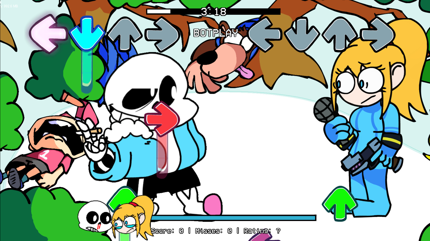FNF VS SANS IN SMASH BROS