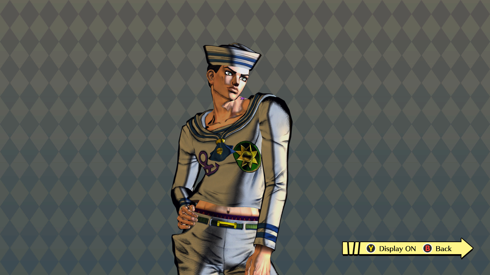 Download Josuke Higashikata striking a pose in his iconic outfit - JoJo's  Bizarre Adventure Wallpaper