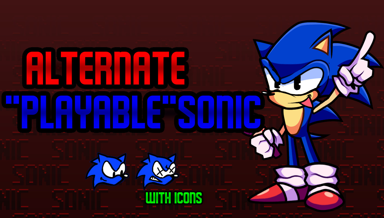 Playable Sonic (UPDATE) [Friday Night Funkin'] [Mods]