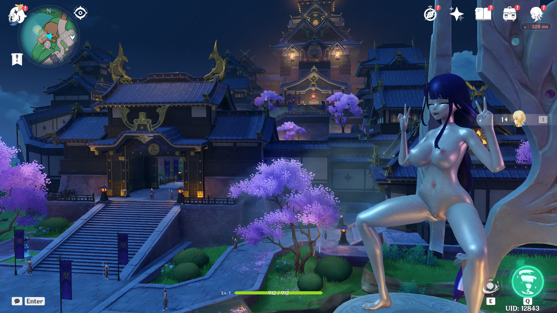 Raiden Statue Nude mod