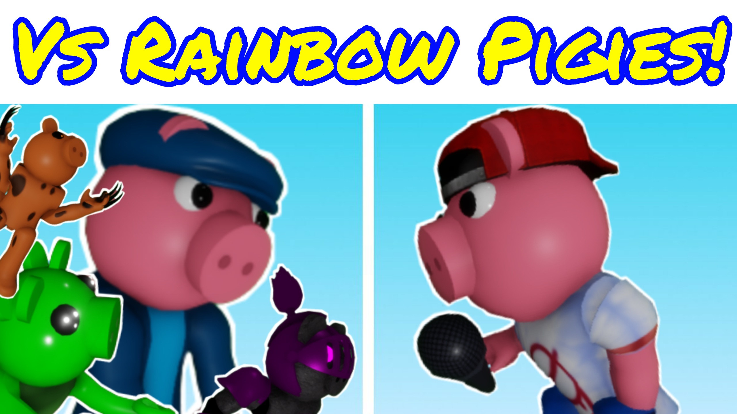 Friday Night Funkin': VS Blue MOD SHOWCASE [Rainbow Friends - Roblox]