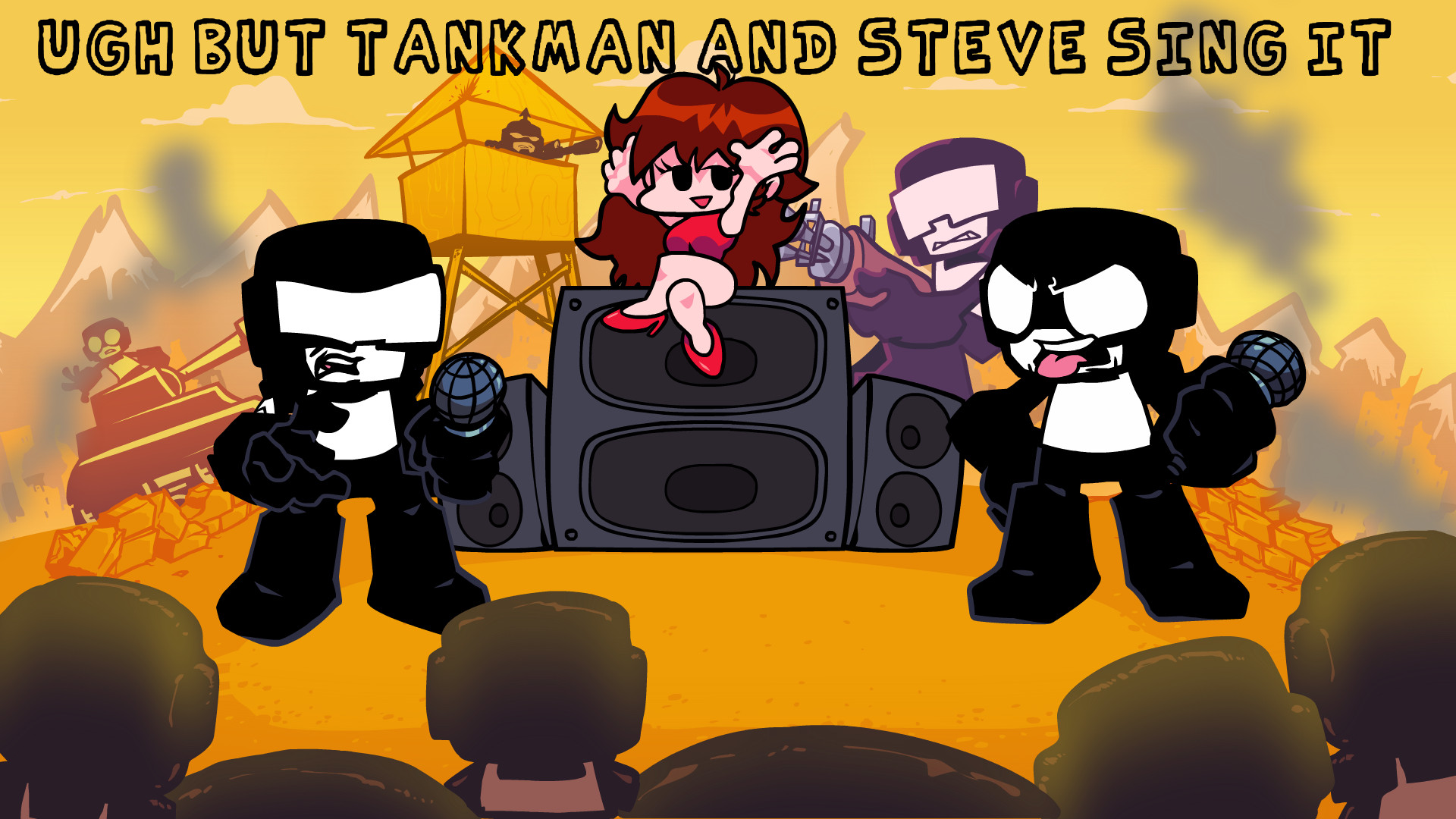 Fnf Ugh But Tankman And Steve Sing It Friday Night Funkin Mods