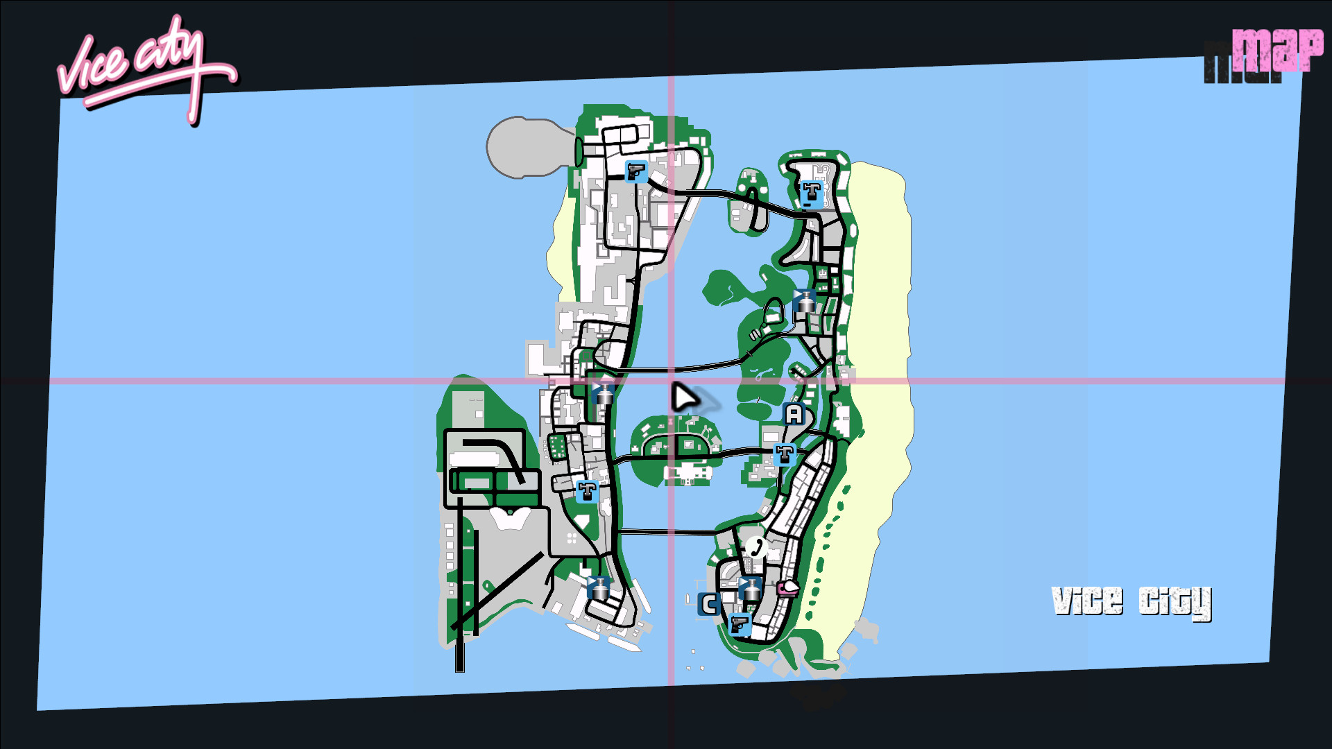 Grand Theft Auto Vice City Map