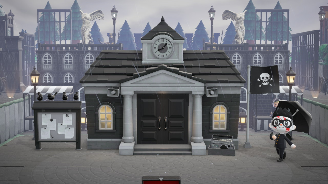 Black Buildings Mod [Animal Crossing: New Horizons] [Mods]