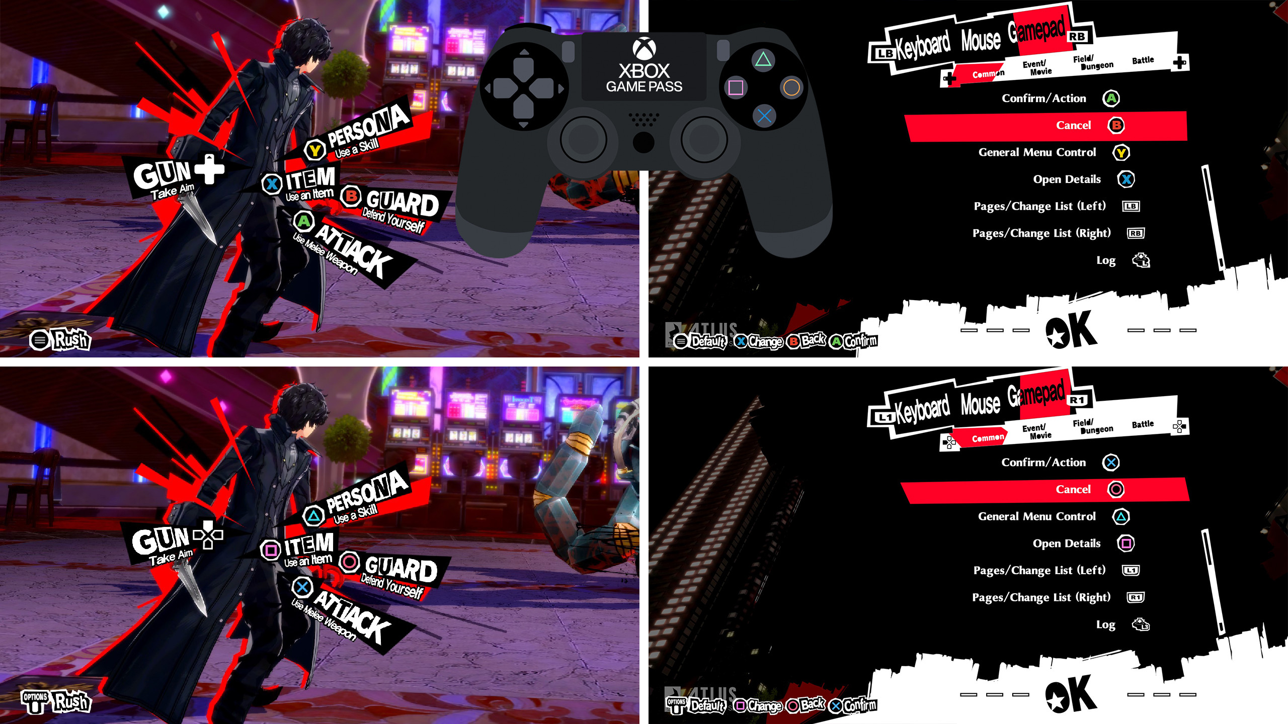 DS4 Button Prompts for Game Pass Version [Persona 5 Royal (PC)] [Mods]