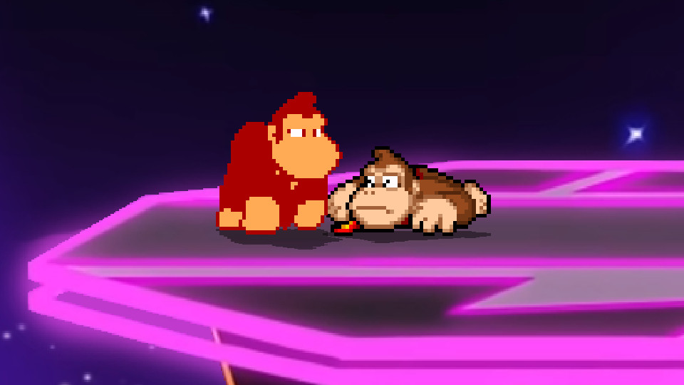 Donkey Kong's Retro Costume (Donkey Kong (Arcade)) [Super Smash Bros