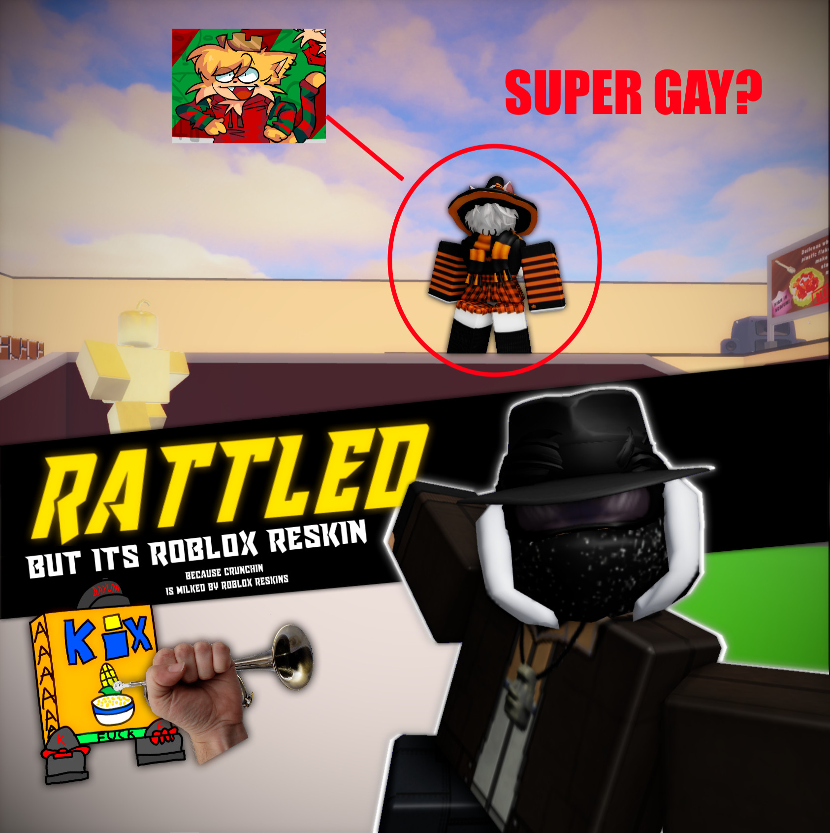 VS A Super Gay Withc [Rattled Reskin] Mod for Friday Night Funkin ...