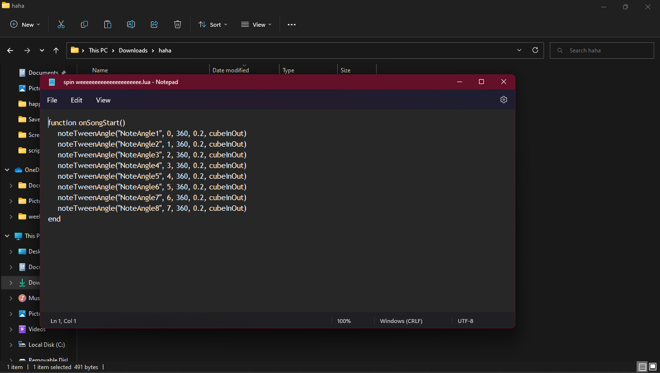 note spin on song start lua Mod for Friday Night Funkin' | FNF Mods