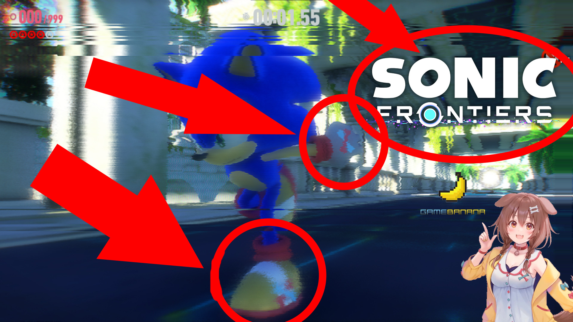 VTuber Sonic Skin [Sonic Frontiers] [Mods]