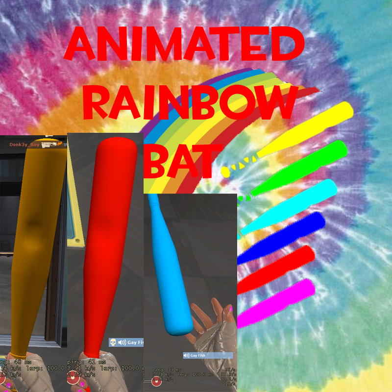 Animated raqinbow bat!