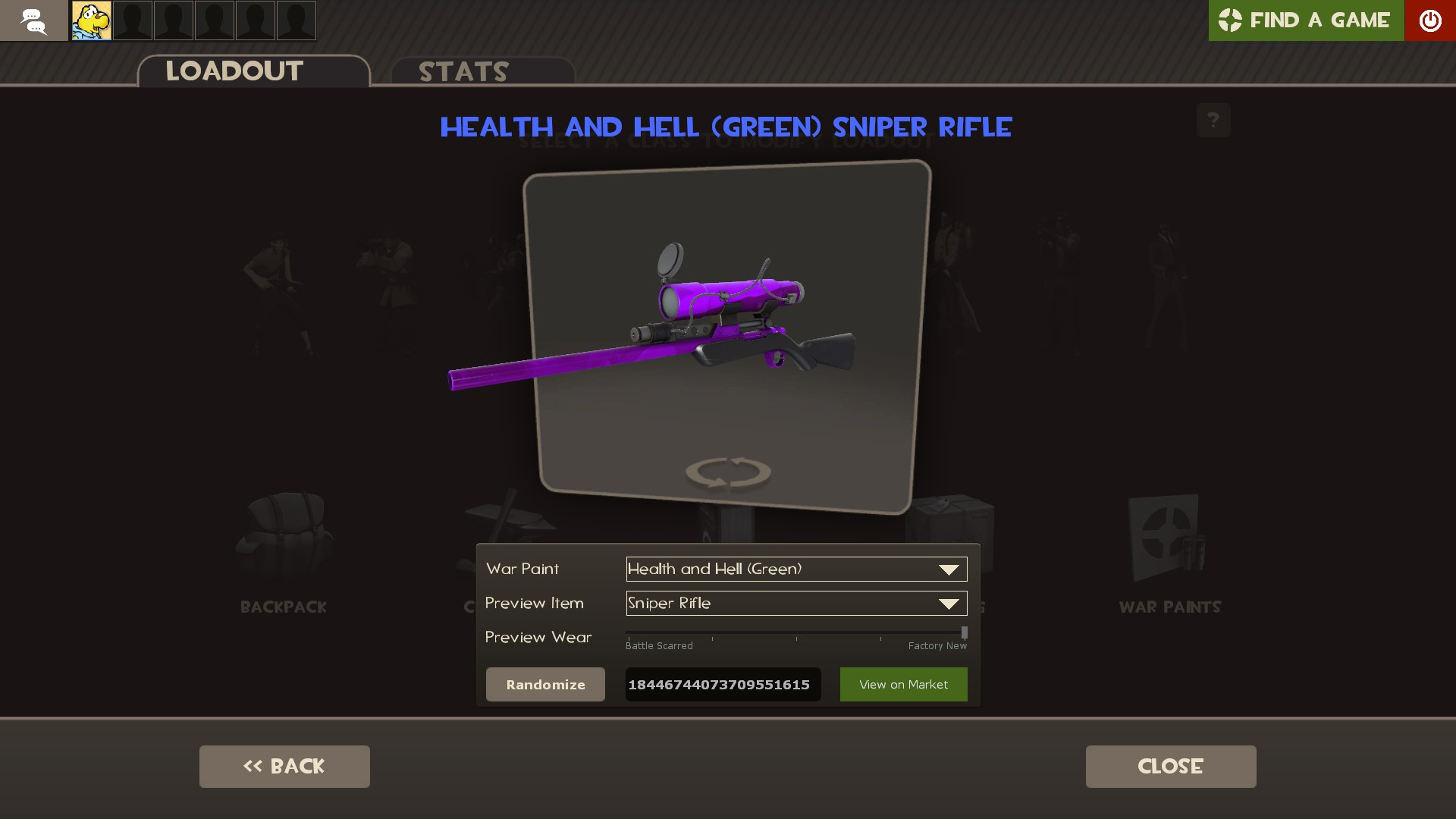 Purple Health and Hell War Paint [Team Fortress 2] [Mods]
