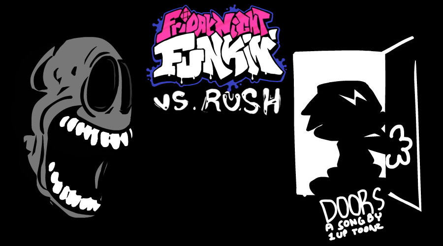 Friday Night Funkin' VS DOORS  Rush (Roblox DOORS 1 to 100) (FNF