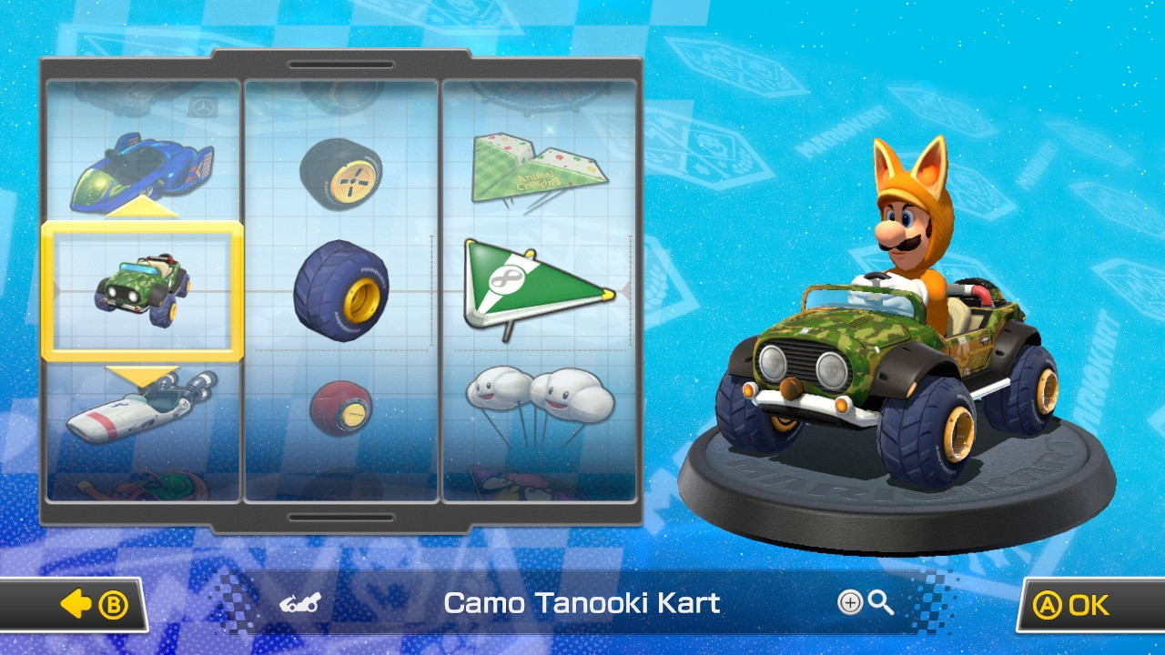 Kitsune Luigi w/MKT Animations & Camo Tanooki Kart [Mario Kart 8] [Mods]