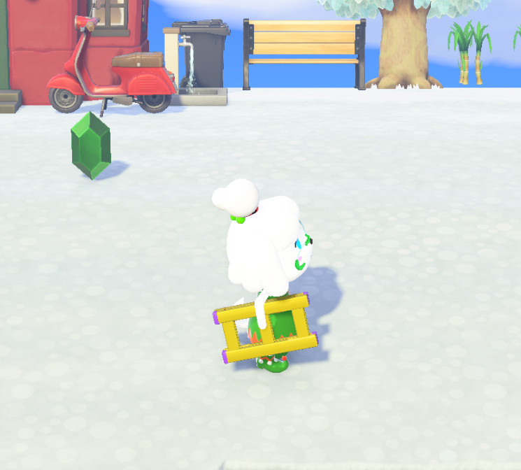 Gold Ladder And Gold Vaulting Pole [Animal Crossing New Horizons] [Mods]