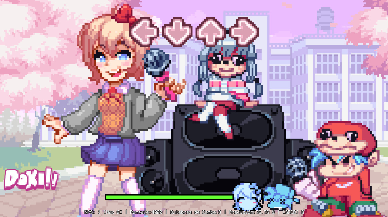 Sayori Pixel over Monika pixel [Friday Night Funkin'] [Mods]