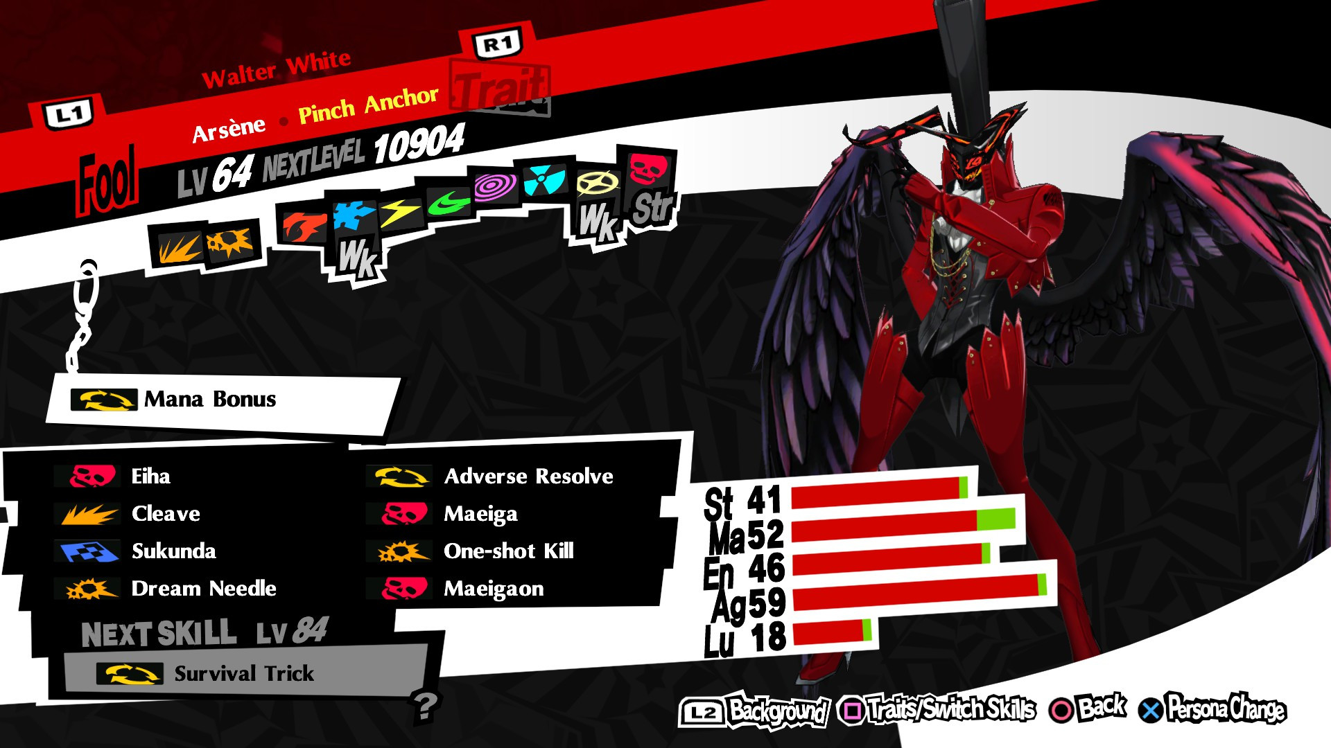 Arsène Skill Rehaul [Persona 5 Royal (PC)] [Mods]