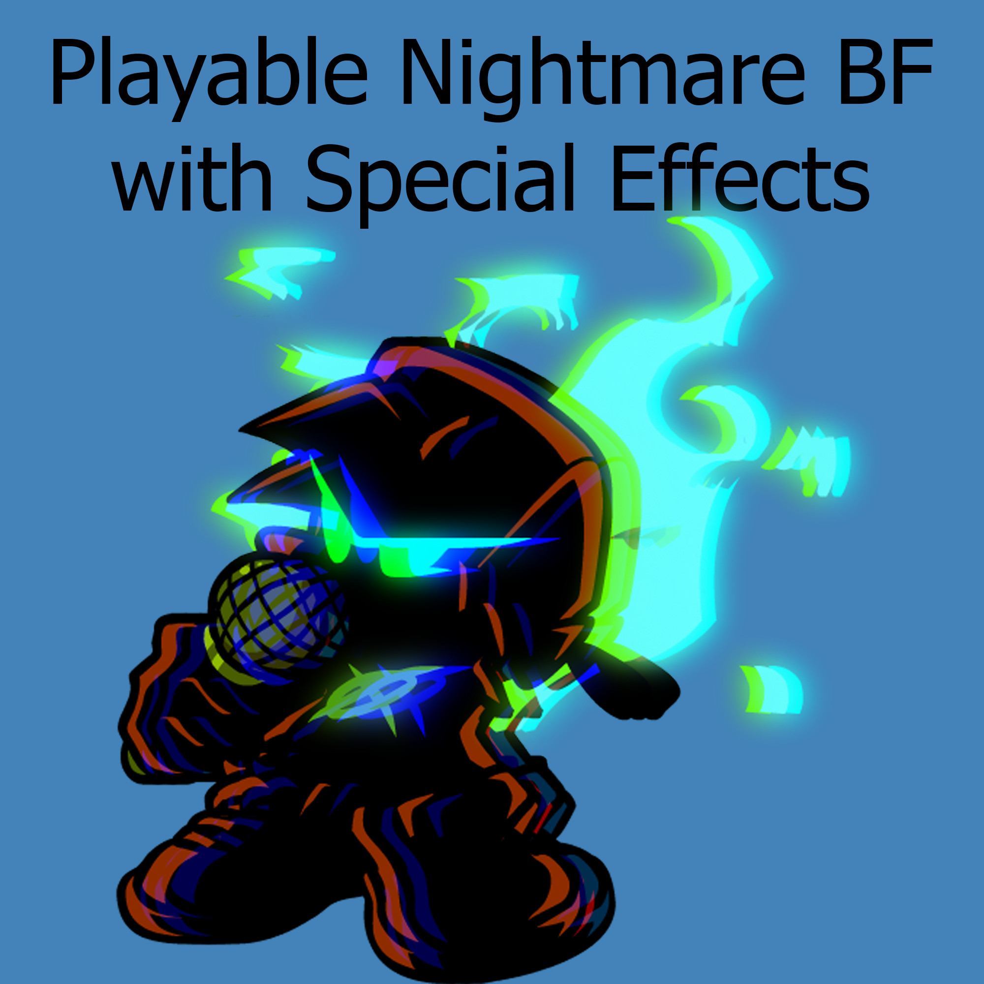 Playable Nightmare BF (with some special effects) [Friday Night Funkin'] [ Mods]