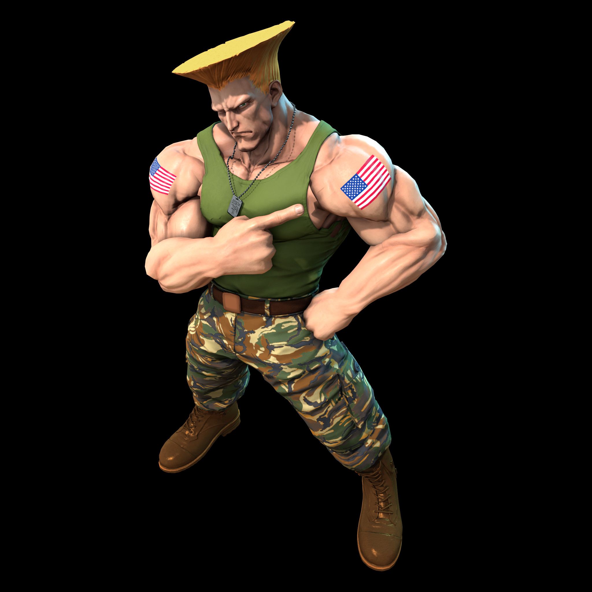 UI for Guile Mod for Super Smash Bros. Ultimate | SSBU Mods, image size:2048x2048