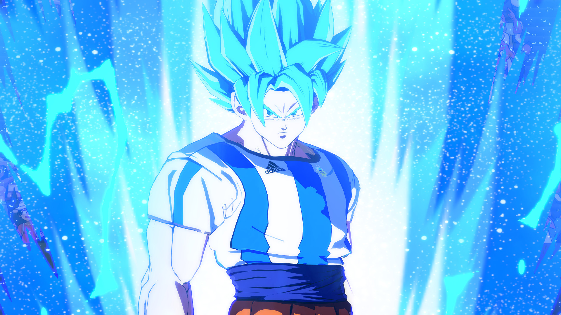 Goku with an Argentina shirt [Dragon Ball FighterZ] [Mods]