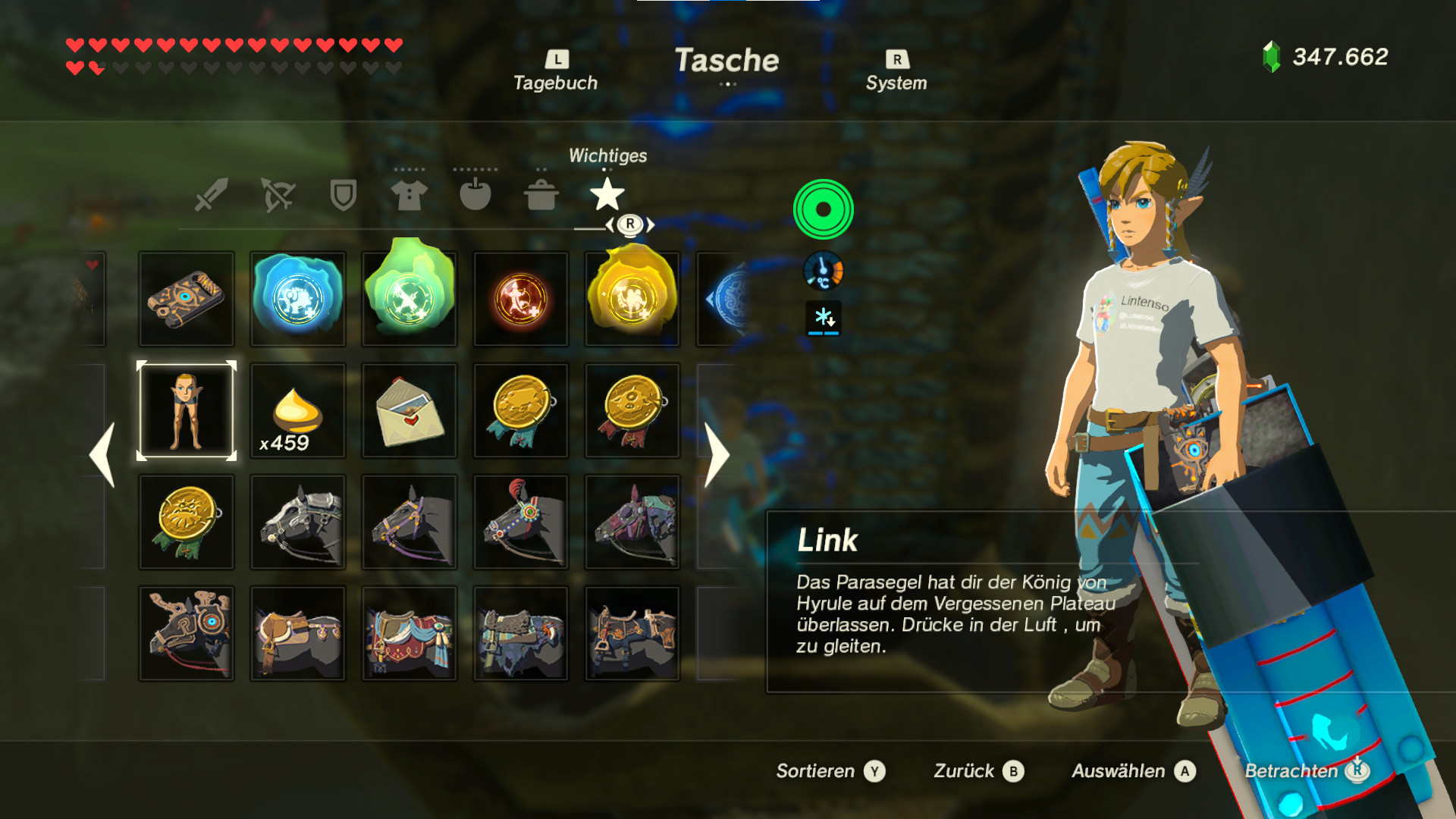 T-Pose Link Glider [The Legend of Zelda: Breath of the Wild (WiiU)] [Mods]