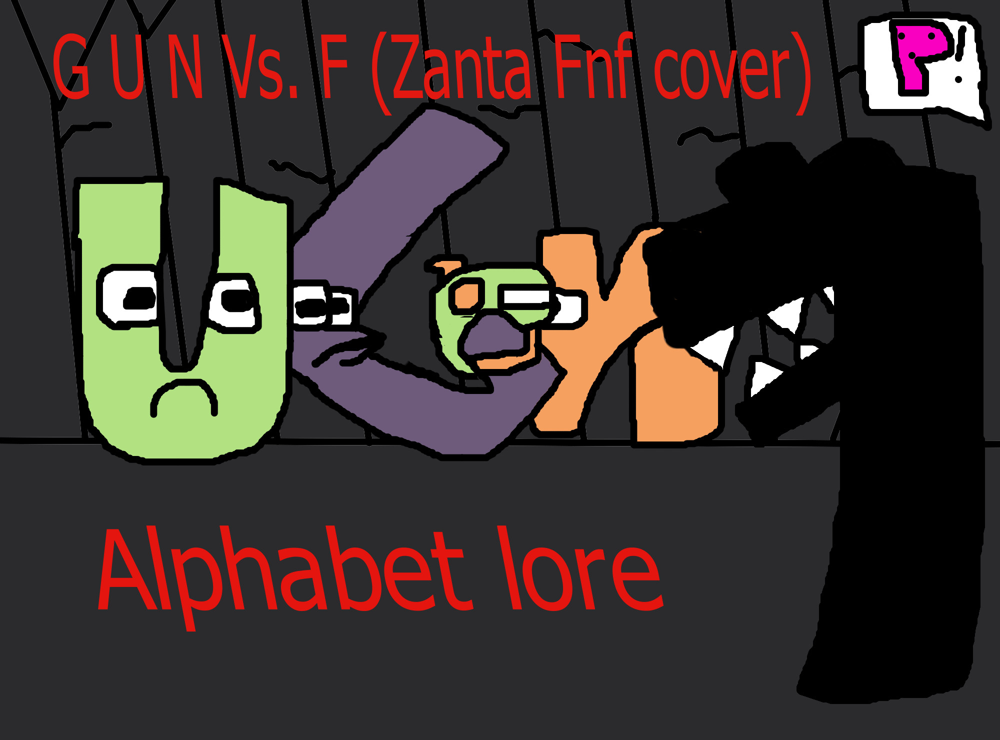 fnf Zanta Alphabet Lore - G U N Vs. F [Friday Night Funkin'] [Mods]