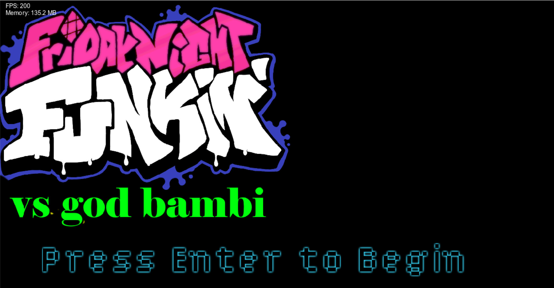 fnf VS GOD BAMBI PRE-APLHA