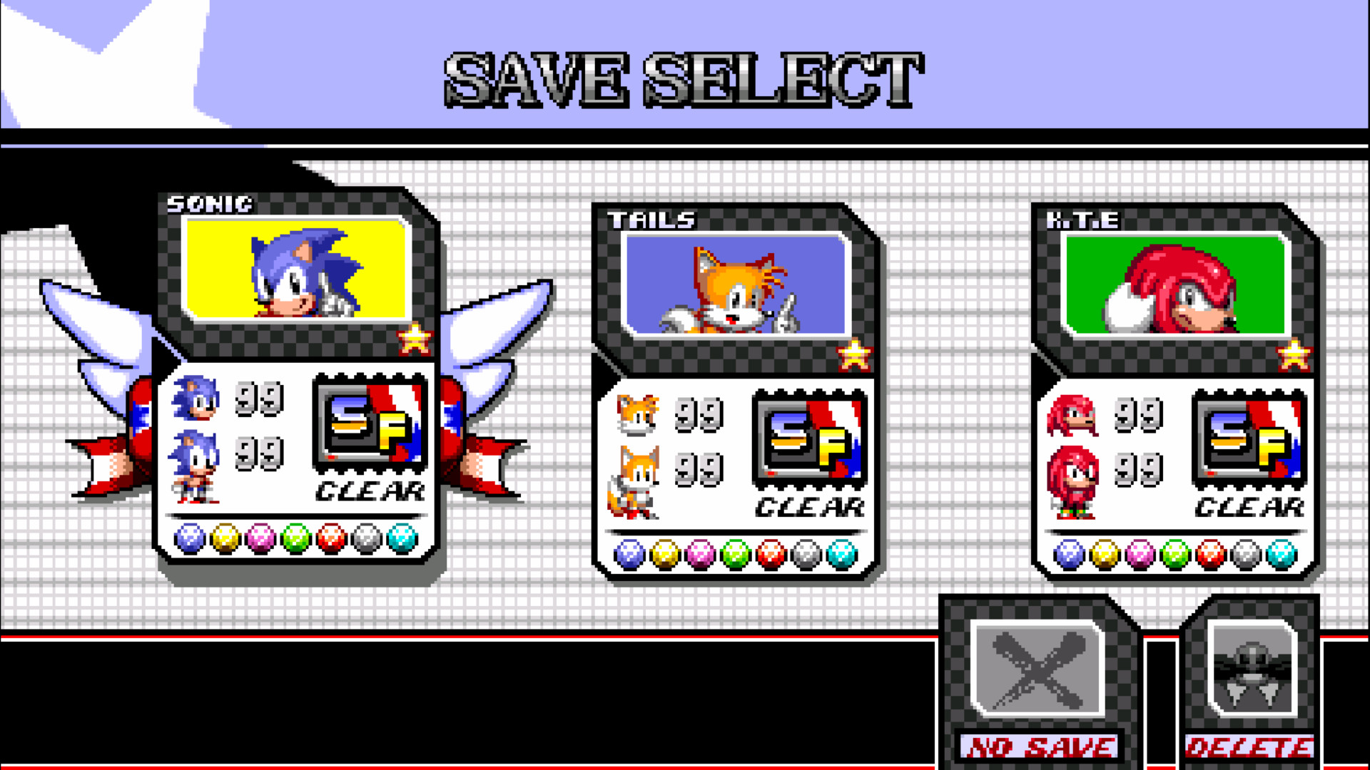 100% Complete Save File (Expansion Pack Support) [Sonic the Hedgehog Forever]  [Mods]