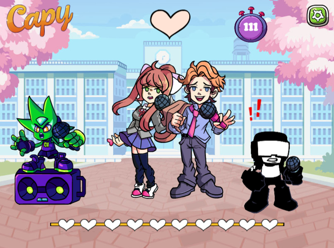 Senpai And Monika Kissing