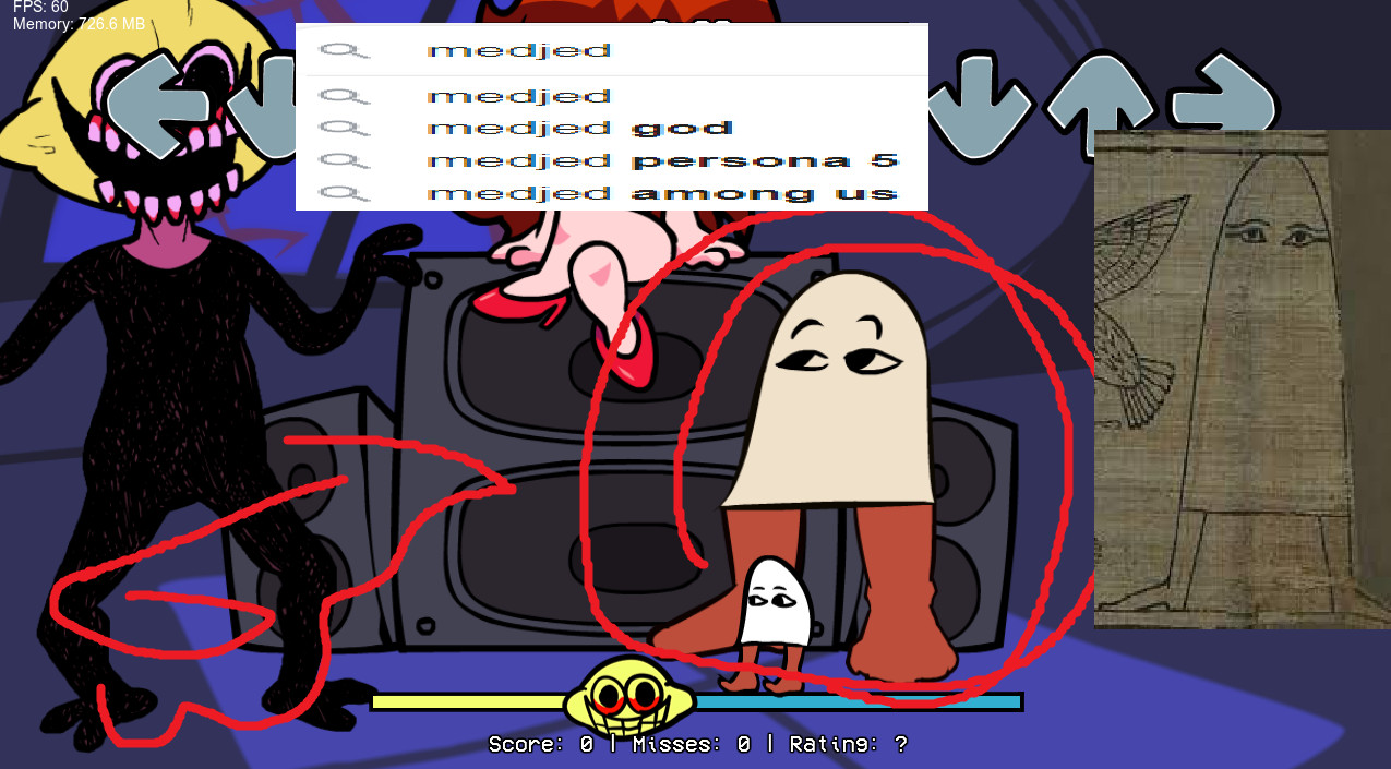 Playable Medjed (Psych Engine character)