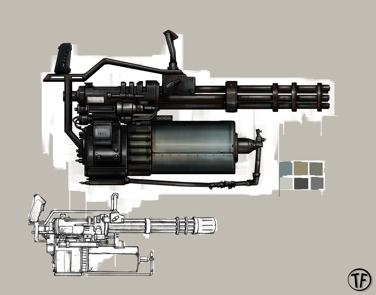 Tf2 Minigun Concept Art Skin [Pre-Fortress 2] [Mods]