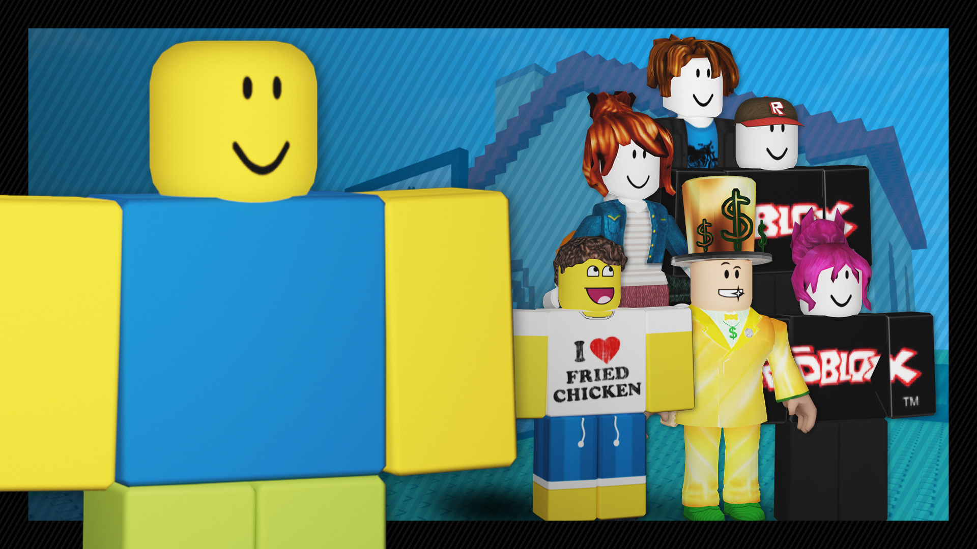 Download A hilariously silly Roblox Noob Wallpaper