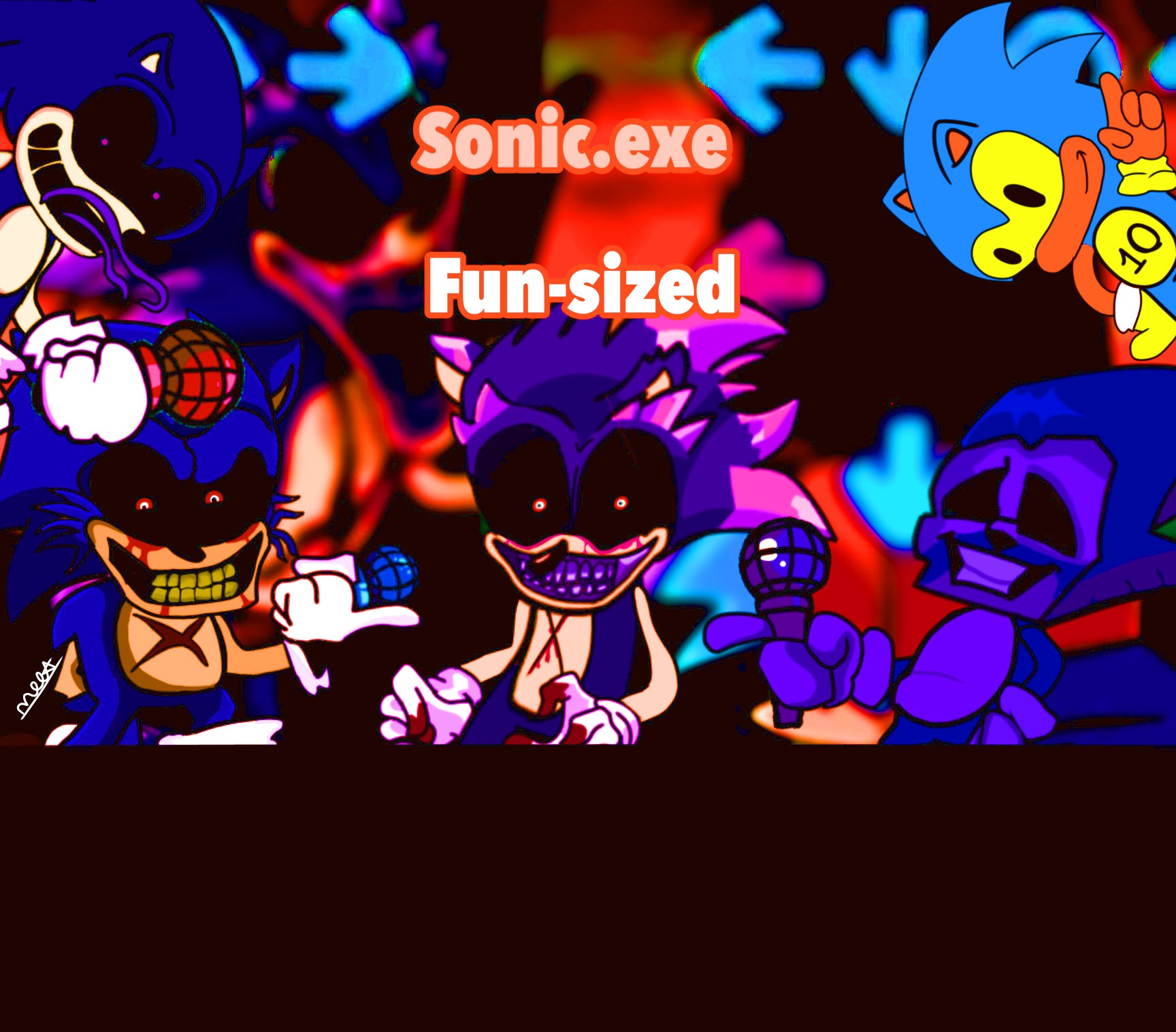 Fnf Majin sonic game over screen template 