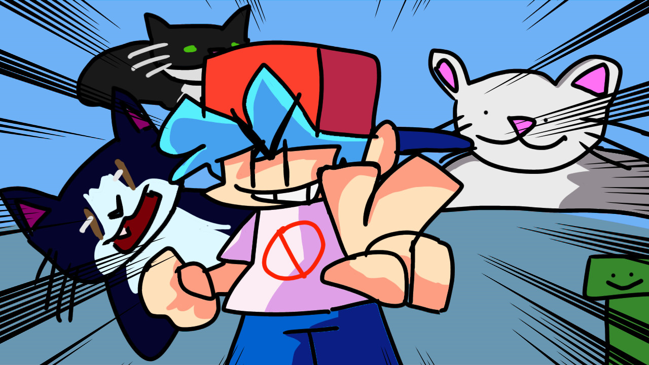 Totally an normal fnf mod (vs meme cat)