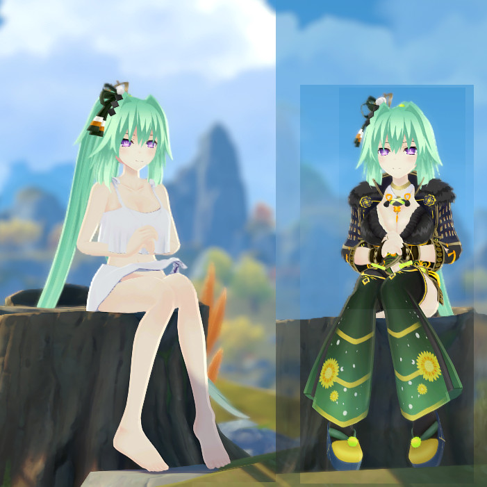 Kokomi as Ninja Vert/GreenHeart