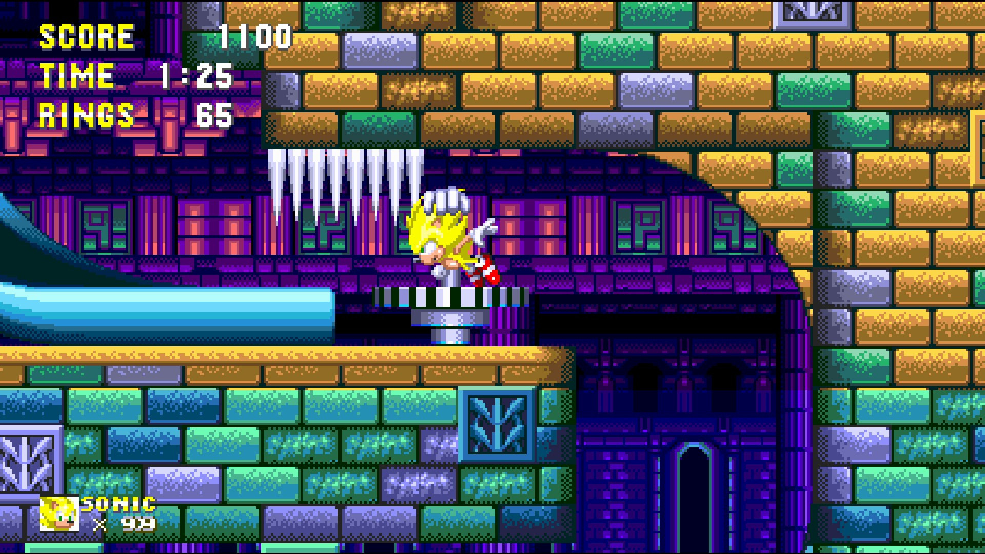 Triple Trouble 16 Bit Super Sonic Peel Out Sprites Sonic 3 Air Mods