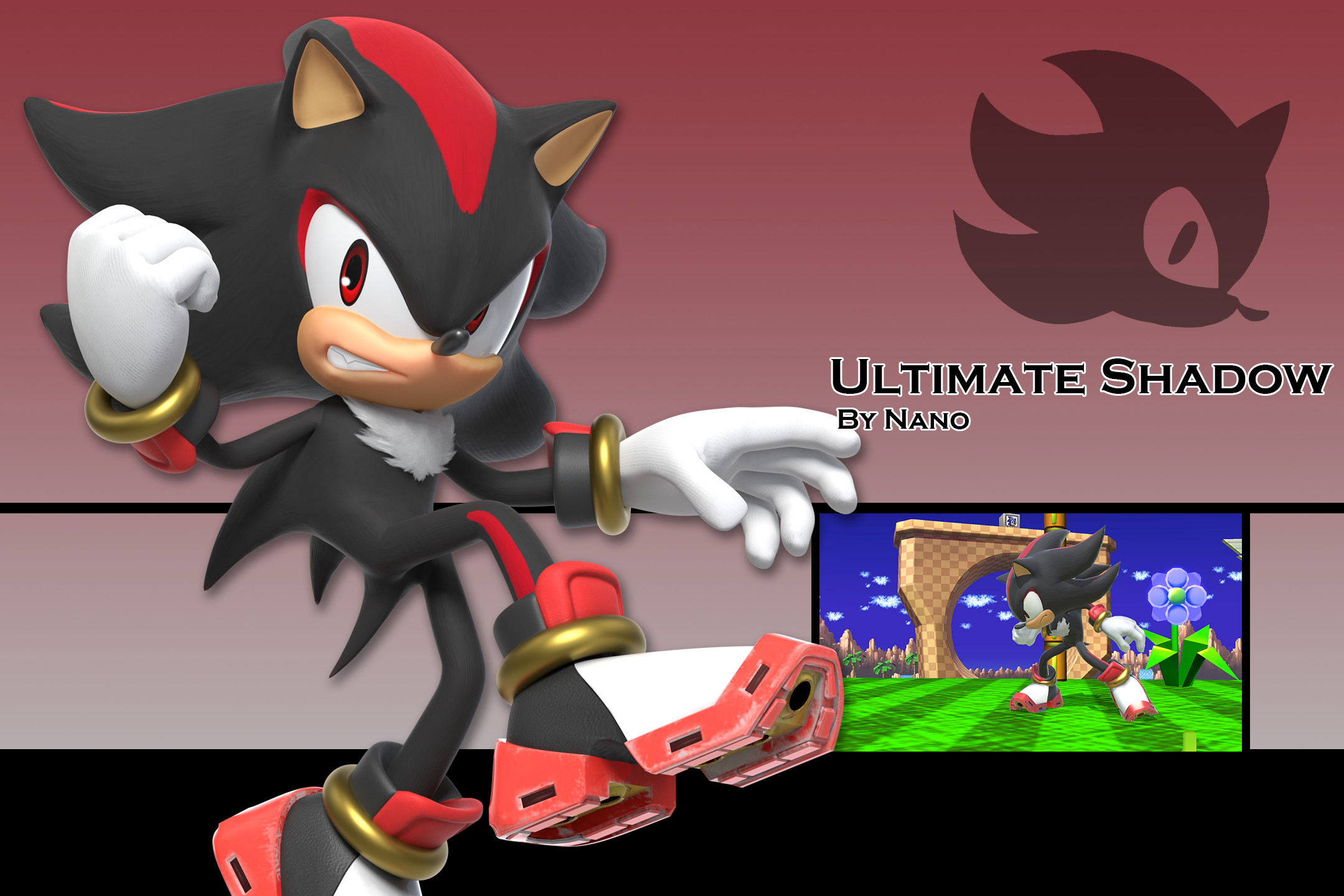 Shadow Sonic the hedgehog personagem de game imagem com fundo