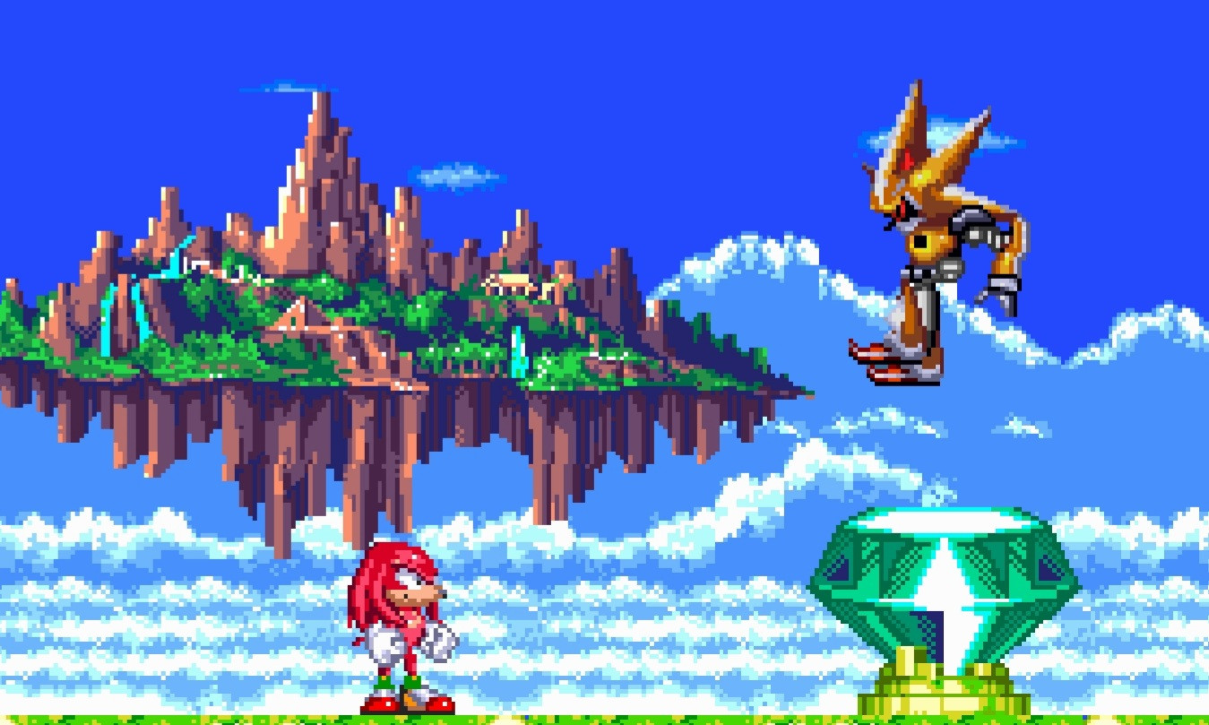 Neo Metal Sonic over Mecha Sonic [Sonic 3 A.I.R.] [Mods]