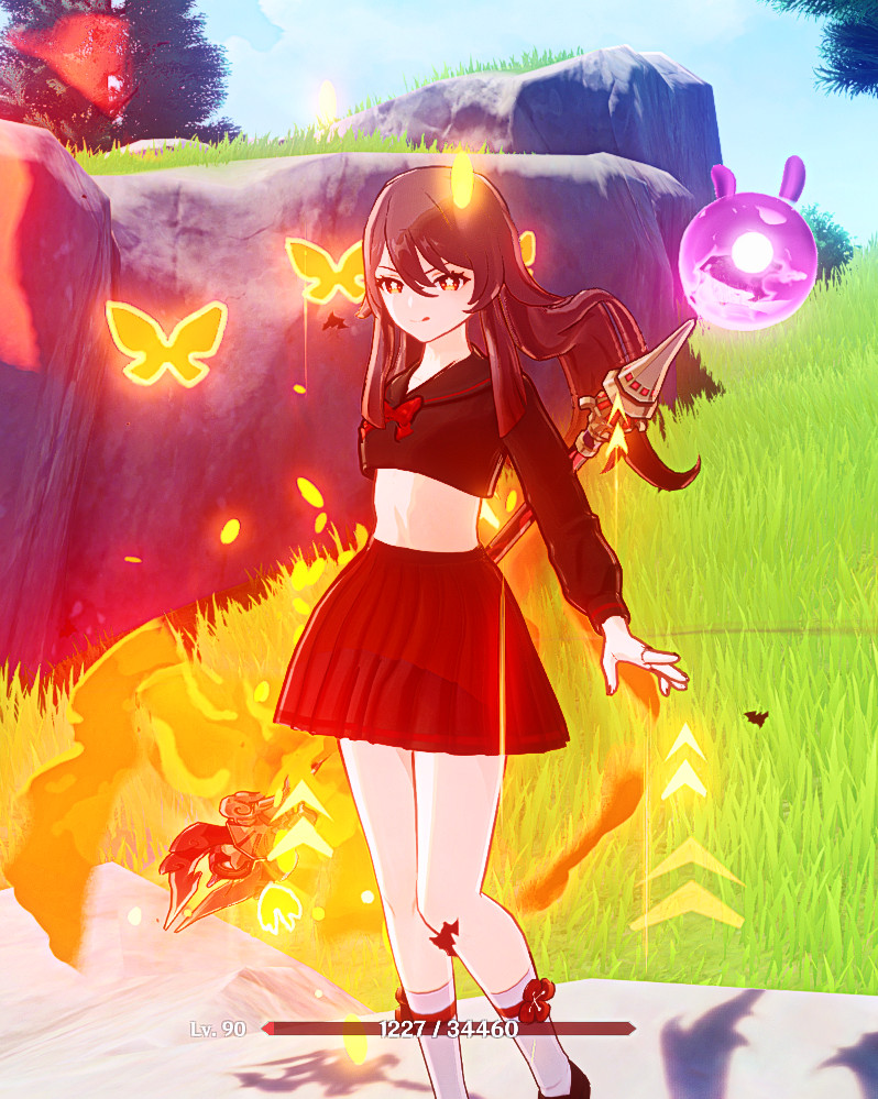 Hu Tao Outfit Swap During Skill (demo)