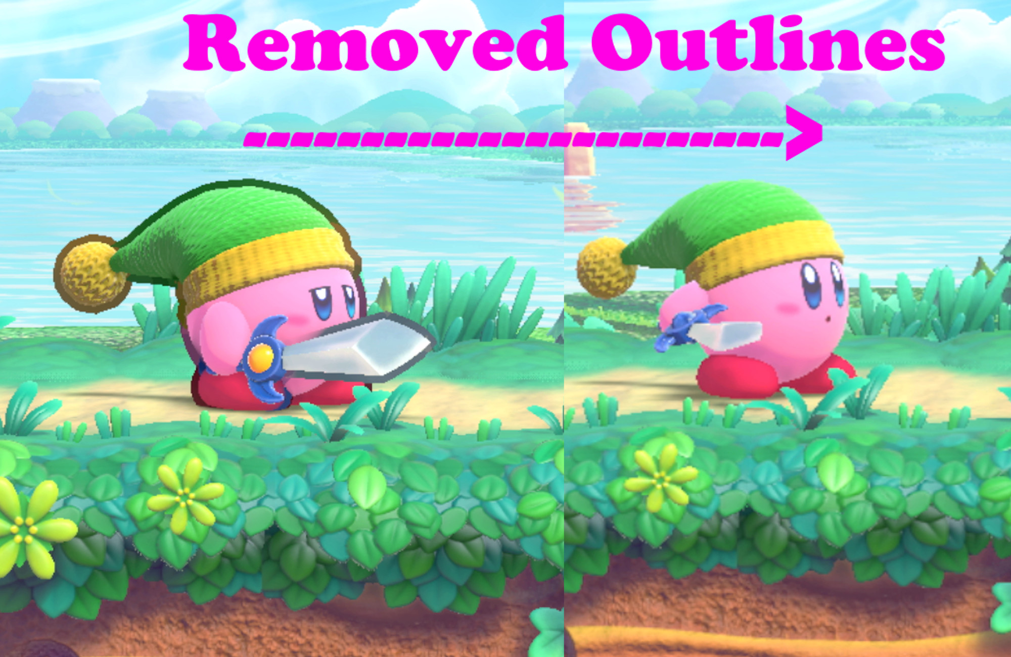 Removed Outlines (RTDL DX Mod) [Kirby's Return to Dreamland Deluxe] [Mods]