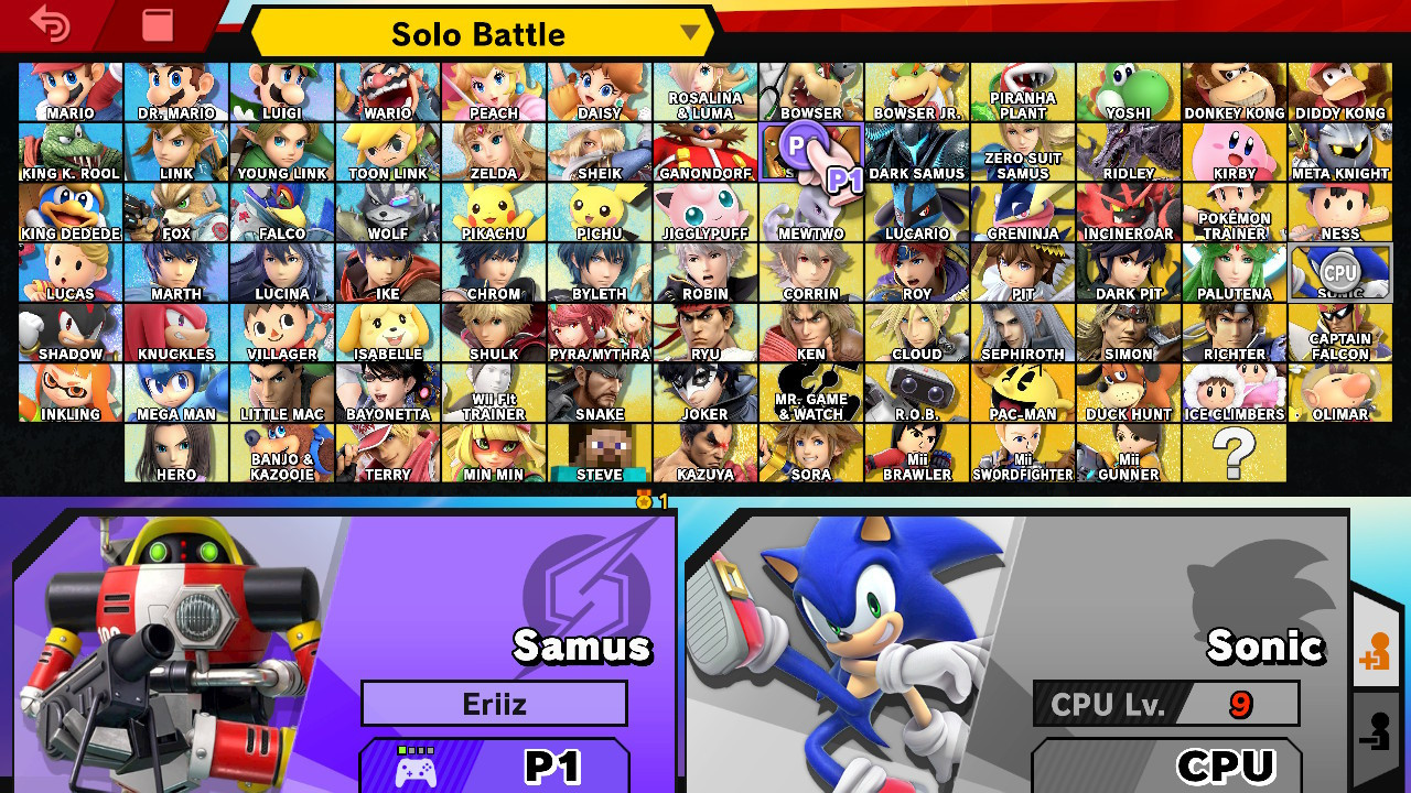 E-102 Gamma UI for Xecho88's Gamma [Super Smash Bros. Ultimate] [Mods]