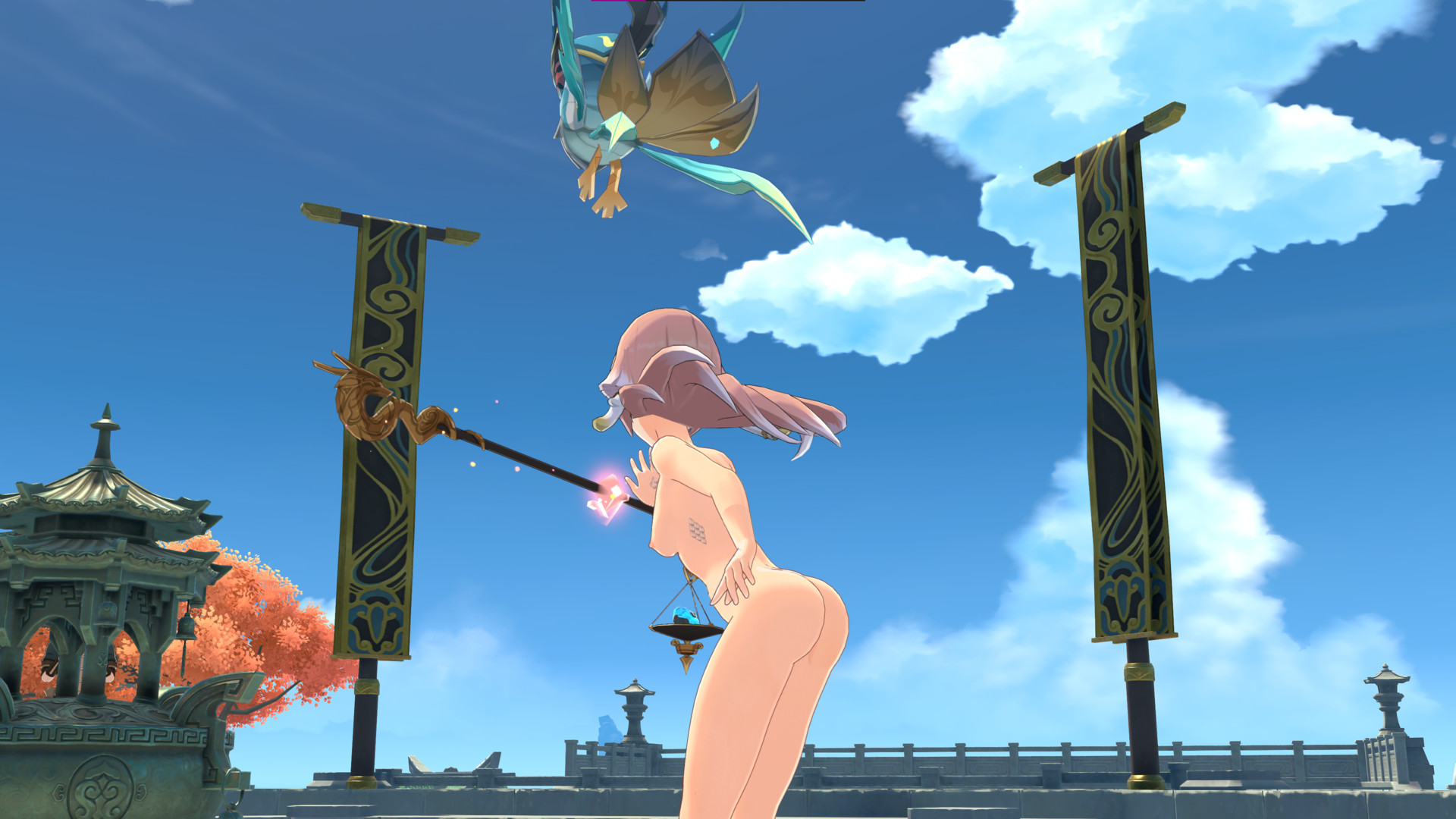 Yanfei Full Nude with Scales + Hat/No Hat ver