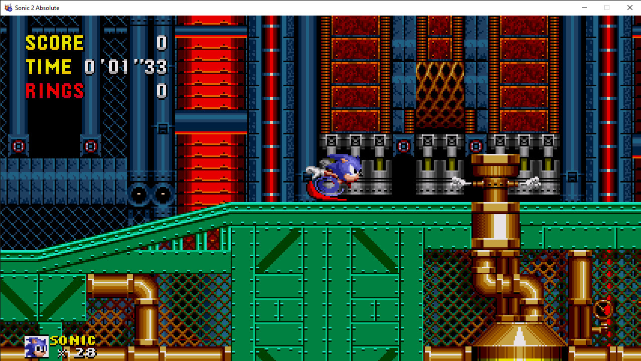 Sonic 2 absolute but a little bit like S1 sprites [Sonic The