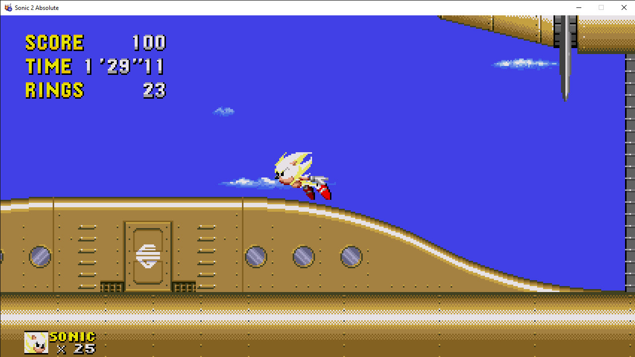 Sonic 2 absolute but a little bit like S1 sprites [Sonic The