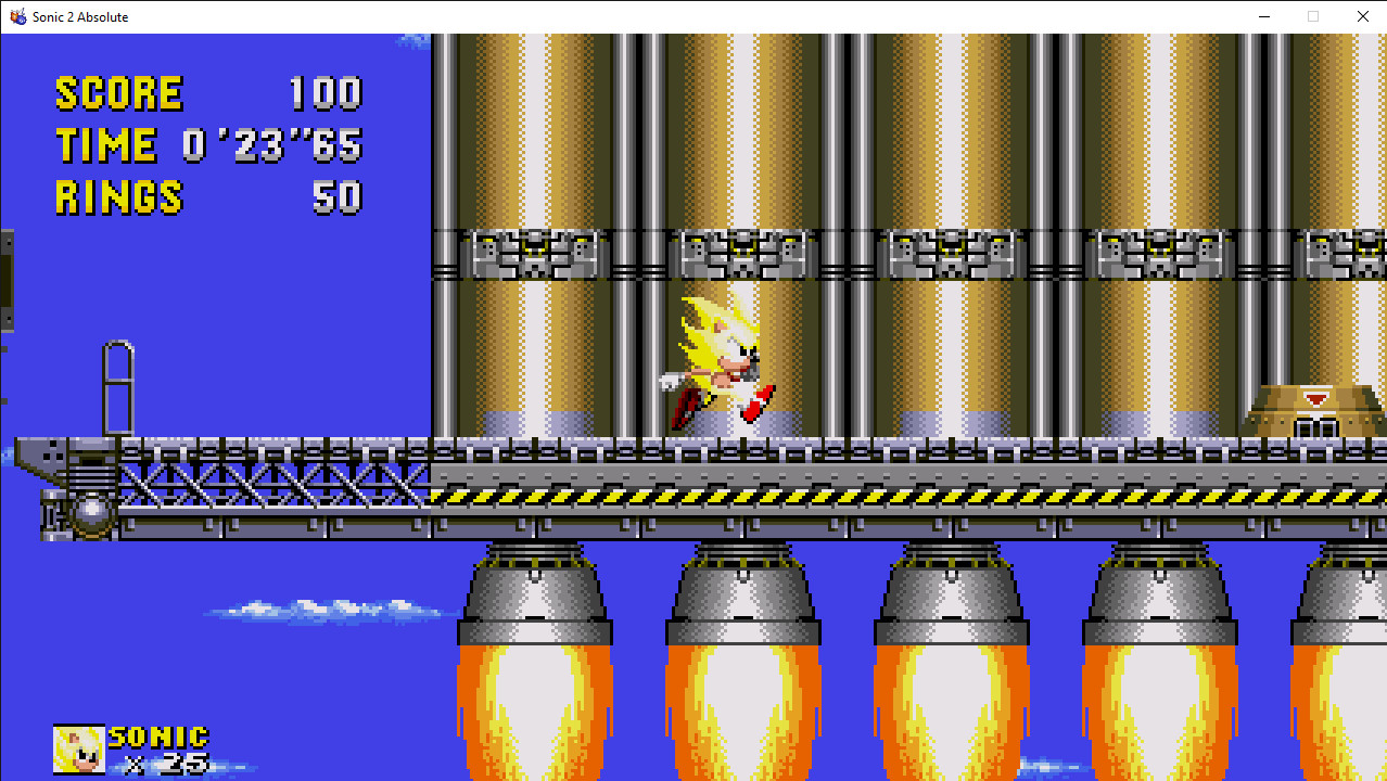 Sonic 2 absolute but a little bit like S1 sprites [Sonic The