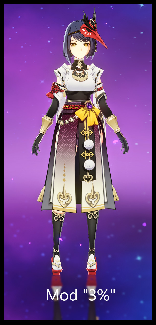 Kujou Sara "3%" Thiccer + 4k + 4 Variants