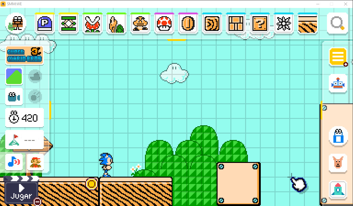 Sonic In Smmwe Over Mario Super Mario Maker World Engine Mods 3149